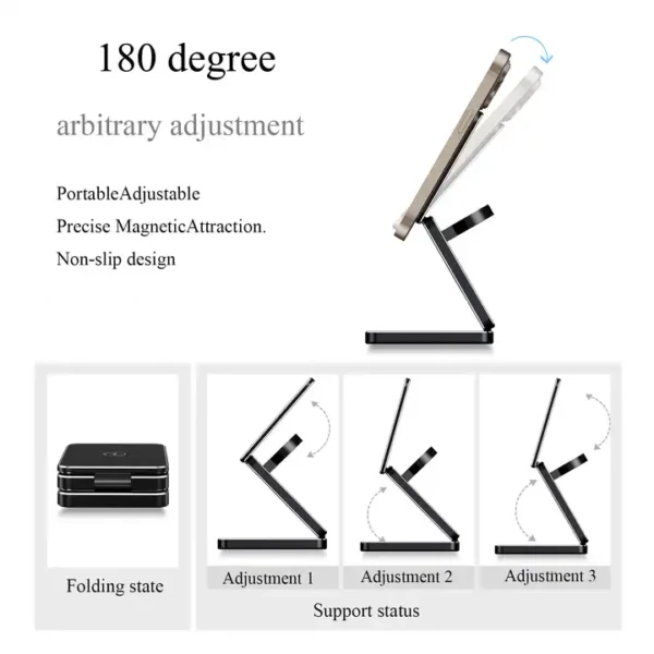 Wireless Charger - 3 in 1 Magnetic Foldable 15W - Image 5