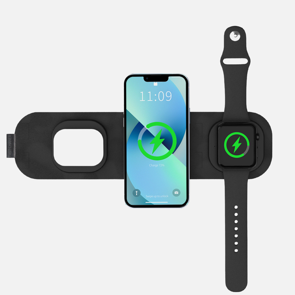 Three-in-One Folding Magnetic Wireless Charger