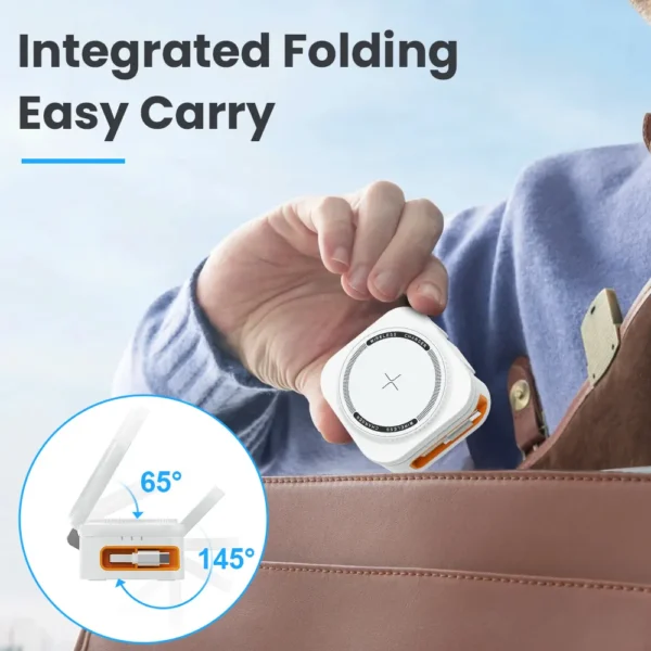 15W Fast Charging  3-in-1 Foldable Wireless Charger Stand - Image 6