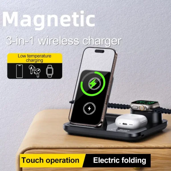 Wireless Fast Charger R13 | 3-in-1 Qi Charging Dock - Image 6